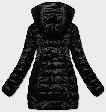 DWUSTRONNA KURTKA DAMSKA ZIMOWA CZARNA (B9582-101)