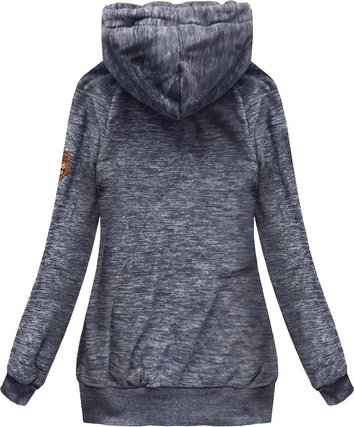 BLUZA Z KOLOROWYM SUWAKIEM GRANATOWA (391)