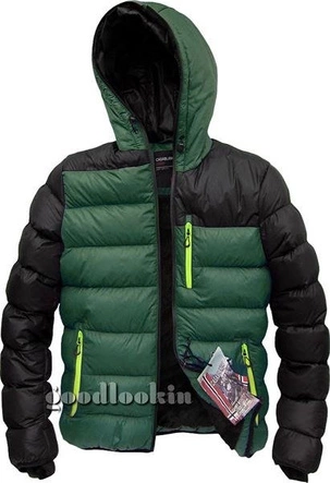 KURTKA ZIMOWA CASABLANCA ZIELONO-CZARNA (40008)