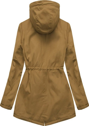 KURTKA TYPU PARKA MUSZTARDOWA (B2649)
