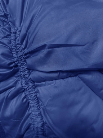 Przejściowa kurtka damska z podszewką w kratkę chabrowa (842)