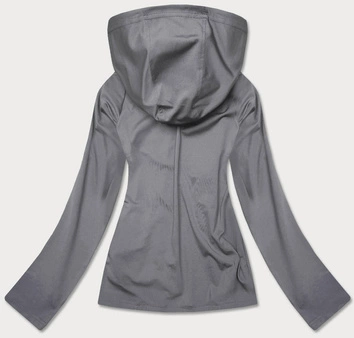 Elastyczna bluza z kapturem szara (20318)