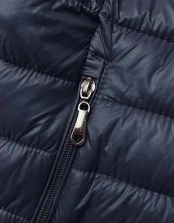 Pikowana kamizelka z kapturem granatowa (16M9138-215)