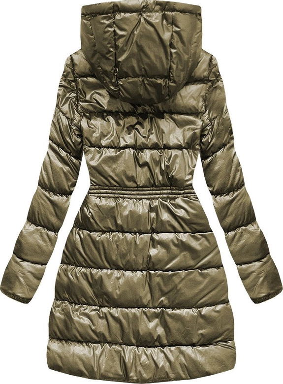 ORTALIONOWA DŁUŻSZA ZIMOWA KURTKA DAMSKA ZŁOTA (J9-005)