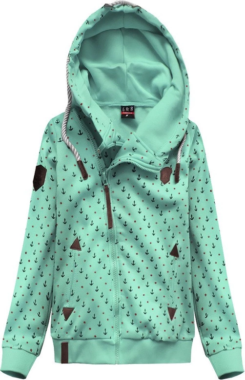 BLUZA Z KAPTUREM MIĘTOWA (1911)