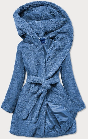 Damska kurtka baranek niebieska (gsq2229)