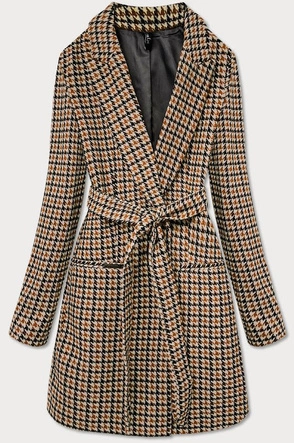 KLASYCZNY PŁASZCZ Z PASKIEM BRĄZOWY (2720)