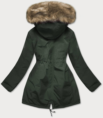 Dwustronna damska  kurtka zimowa khaki (w557big)