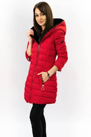 WODOODPORNA DAMSKA KURTKA ZIMOWA CZERWONA (M-13)