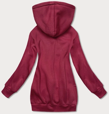 Damska bluza kangurka bordowa (YS10003-21)