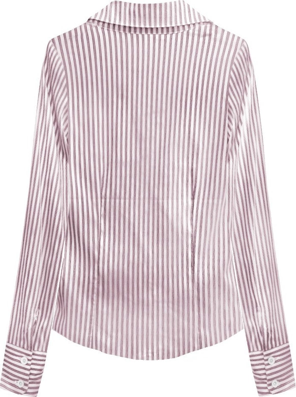 ELEGANCKA KOSZULA BIAŁO-BORDOWA (384ART)