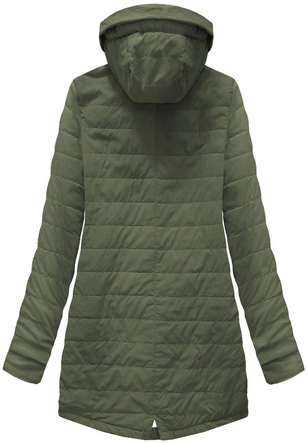 DWUSTRONNA KURTKA Z KAPTUREM KHAKI (W0230)