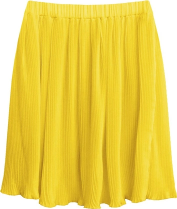PLISOWANA SPÓDNICA MINI ŻÓŁTA (9229)