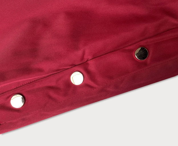 Damska parka z futerkiem czerwona (5M3180-270)