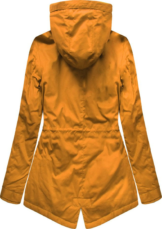 KURTKA TYPU PARKA MUSZTARDOWA (B2664)
