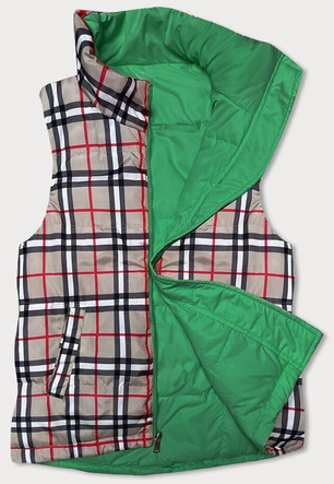 Dwustronna kamizelka damska zielona (2383)