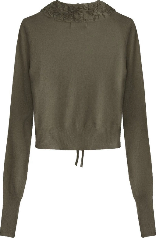 KRÓTKI WIĄZANY SWETEREK BRĄZOWY (1577)