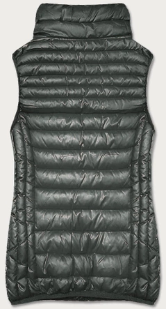 Damska kamizelka ze stójką khaki (B8233-11)