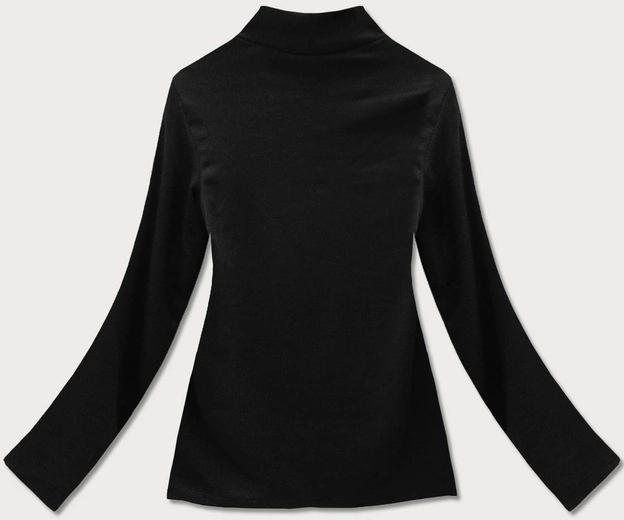 BLUZKA ZE STÓJKĄ W PRĄŻKI CZARNA (646ART)