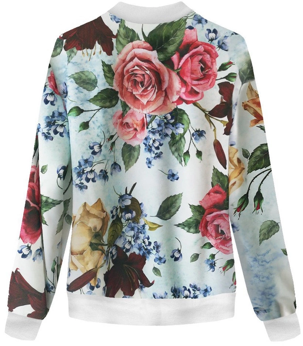 CIENKA BLUZA TYPU BOMBER BIAŁA (261/3ART)