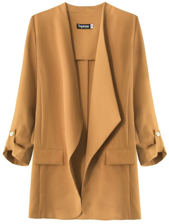 NARZUTKA Z RĘKAWEM 3/4 KARMELOWA (268ART)