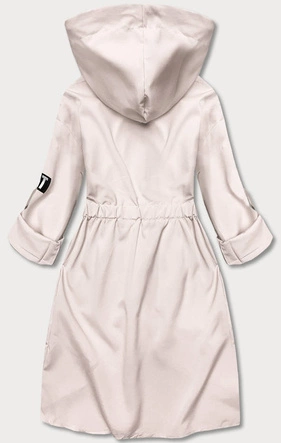 Cienka asymetryczna narzutka damska jasny beż (B8117-46)