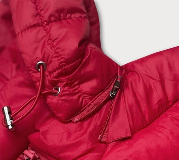 Przejściowa pikowana kurtka damska czerwona (23M9001-275)