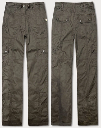 SPODNIE DAMSKIE TYPU CARGO KHAKI (W377)