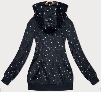 Rozpinana damska bluza w gwiazdki granat (2313)