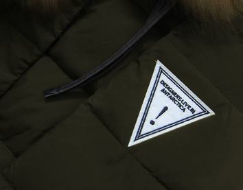 KURTKA Z PUCHEM NATURALNYM KHAKI (8062)