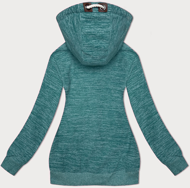 Rozpinana bluza polarowa turkusowy melanż (2310)