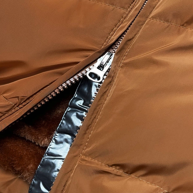 WODOODPORNA ZIMOWA KURTKA DAMSKA KARMELOWA (M-231)