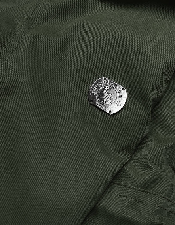 ZIMOWA PARKA DAMSKA Z WSTAWKAMI Z EKOSKÓRY ARMY (M-21A93)
