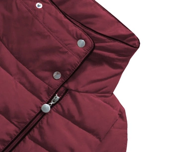 PIKOWANA KURTKA Z KOŁNIERZEM BORDOWA (R1058)