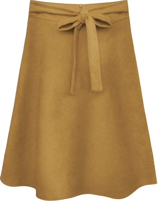 ROZKLOSZOWANA SPÓDNICA JASNOBRĄZOWA (537ART)