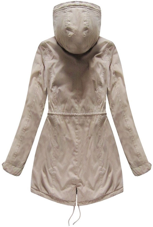 ZIMOWA DAMSKA PARKA Z KAPTUREM BEŻOWA (7617)