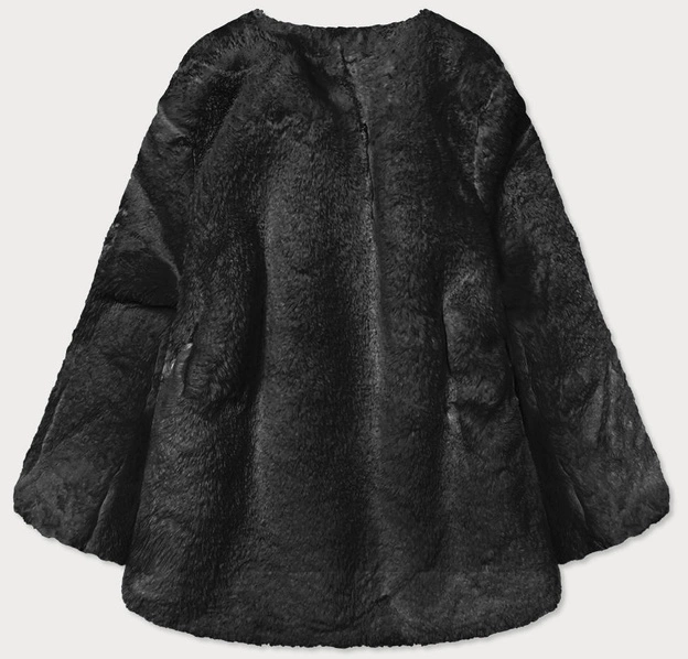 KRÓTKA KURTKA DAMSKA FUTRO CZARNA (31148)