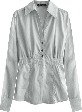 KLASYCZNA KOSZULA SZARO-BIAŁA (1137)