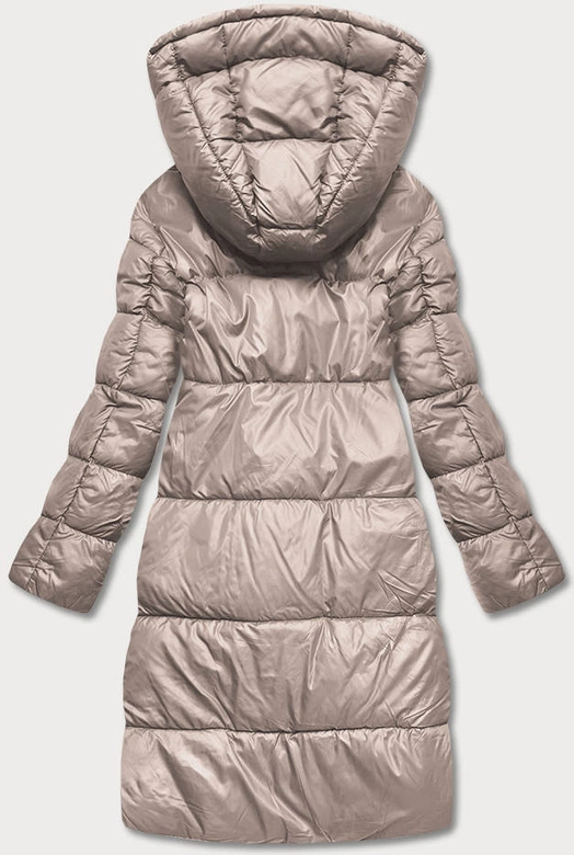 DŁUGA DWUSTRONNA KURTKA ZIMOWA CAPPUCCINO/CAMEL (L22-9852-62/301)