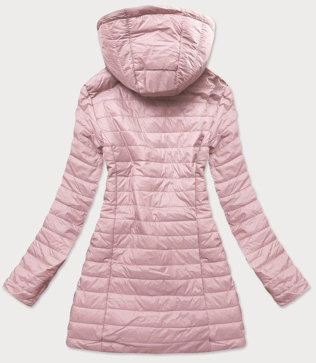 LEKKA DAMSKA KURTKA Z KAPTUREM RÓŻOWA (5272)