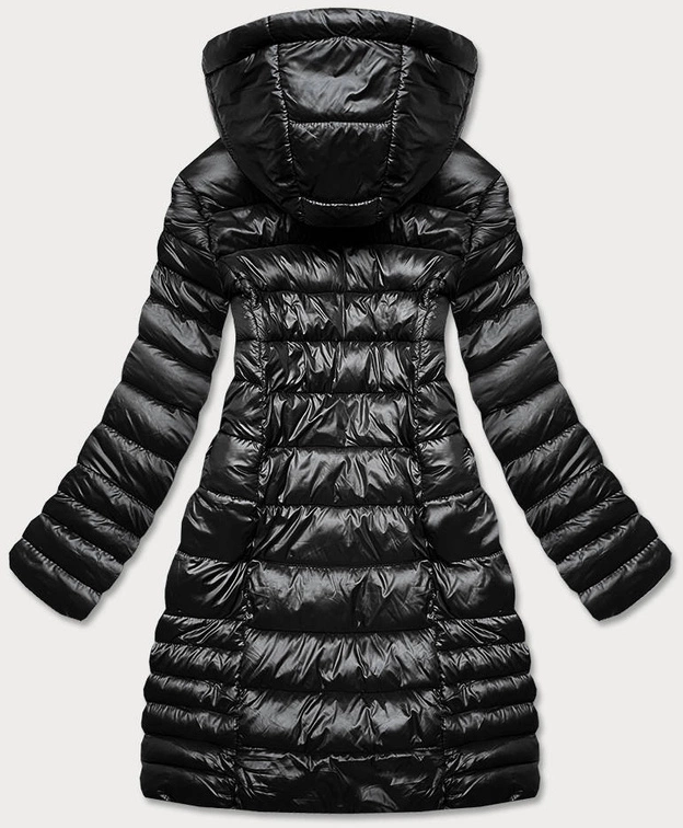 Lekka pikowana kurtka zimowa damska czarna (z2780-1)