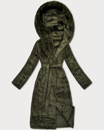 Zimowa kurtka dwustronna futerko Minority khaki (P3-6020-22)