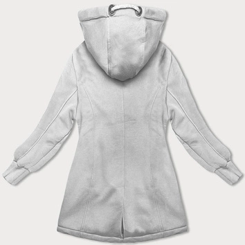 Taliowana bluza damska jasnoszara (AMG-675A)