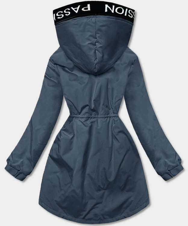 Damska parka oversize niebieska (B8080-72)