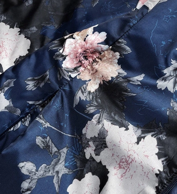 Damska dwustronna kurtka z kapturem granatowa 1 (sf732)