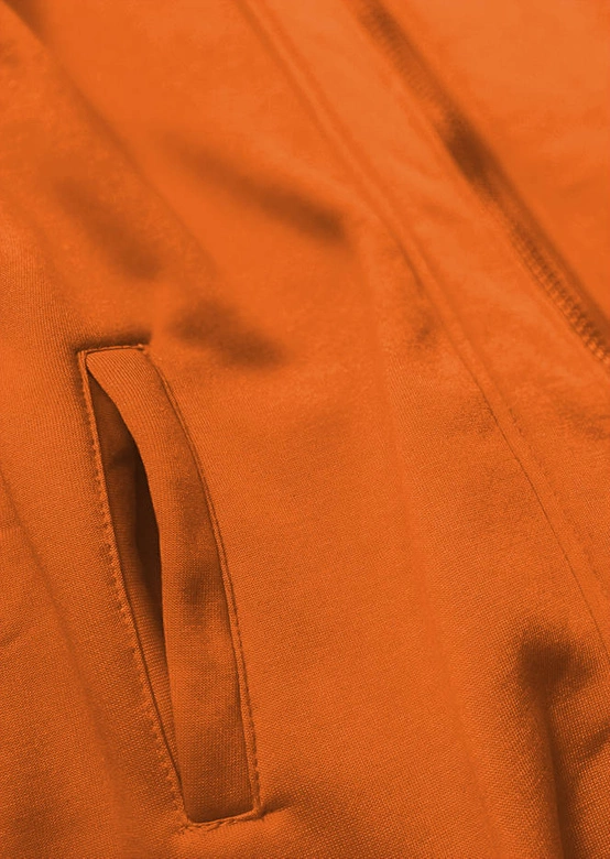 Długa damska bluza rozpinana karmelowa (AMG815)