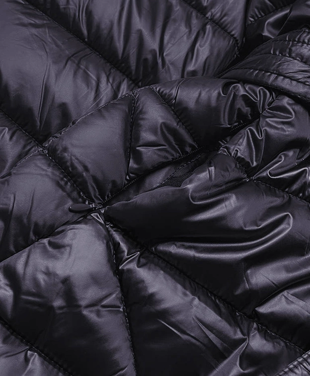 Kurtka damska z wiązanym paskiem ciemny fiolet (AG1-J9069B)