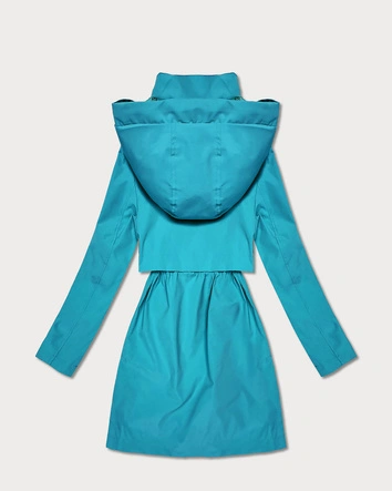 Prosta kurtka damska na podszewce Goodlookin niebieska (KK60409-3#)