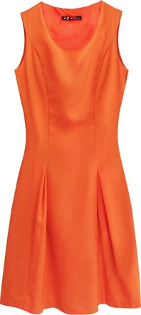 ROZKLOSZOWANA SUKIENKA POMARAŃCZOWA (6111)