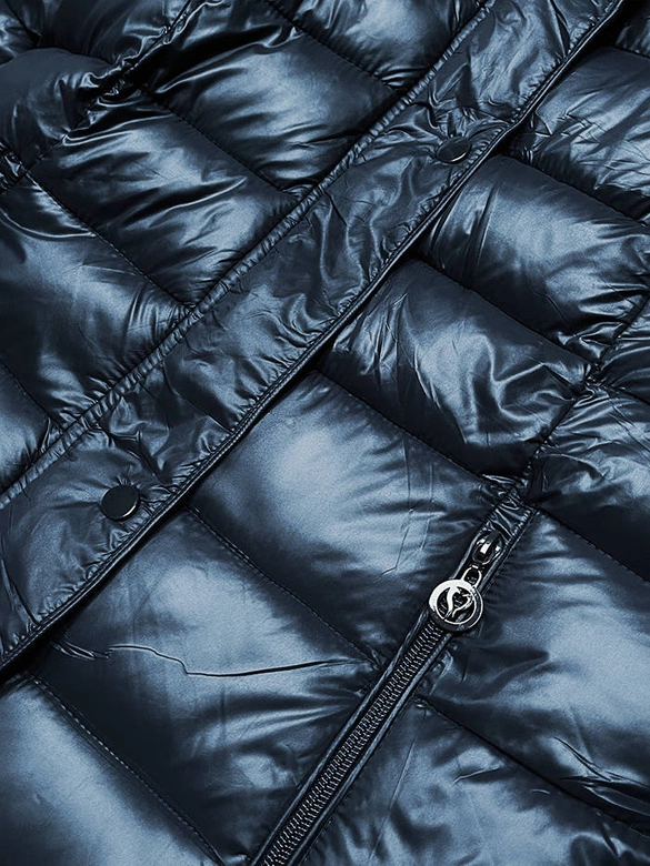 LEKKA PIKOWANA KURTKA ZIMOWA DAMSKA GRANATOWA (Z2780-2)